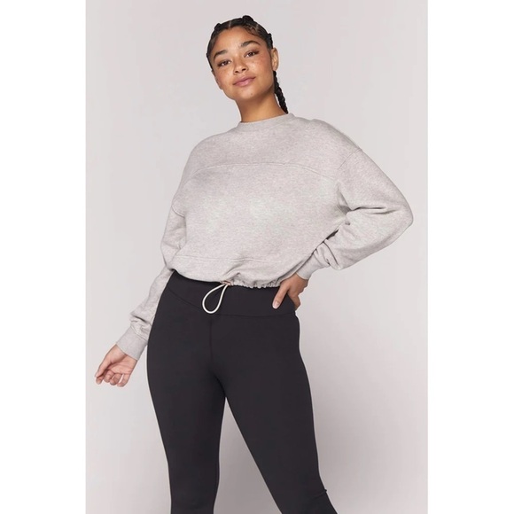 Spiritual Gangster Sweatshirt Canyon Crewneck Pullover Cropped Heather Gray S - Picture 1 of 12